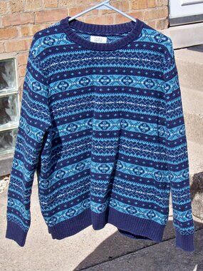 Croft & Barrow Men's Blue Sweater, Size XL